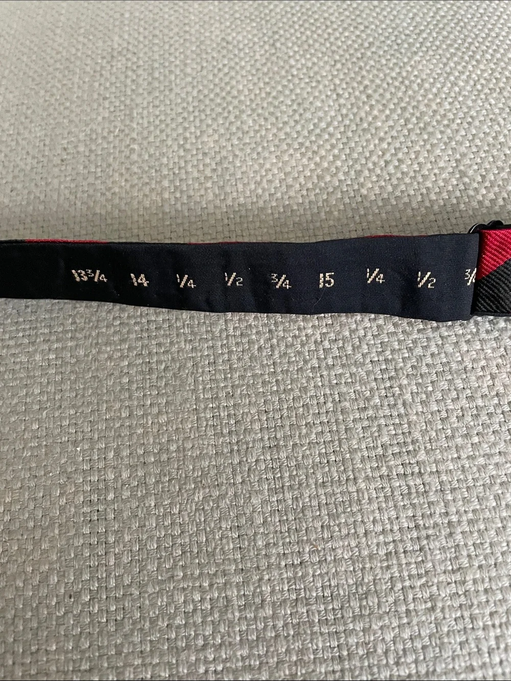 R. Hanauer Diagonal Stripe Red & Black Silk Bow Tie